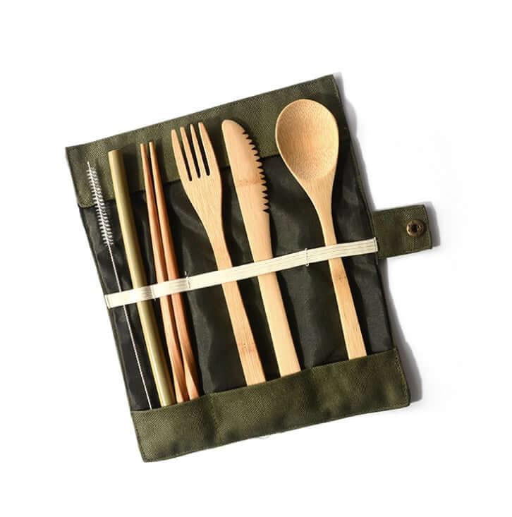 Bamboo Utensils Wooden Travel Cutlery Set | GREENCHOICE