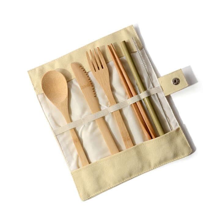 Bamboo Utensils Wooden Travel Cutlery Set | GREENCHOICE