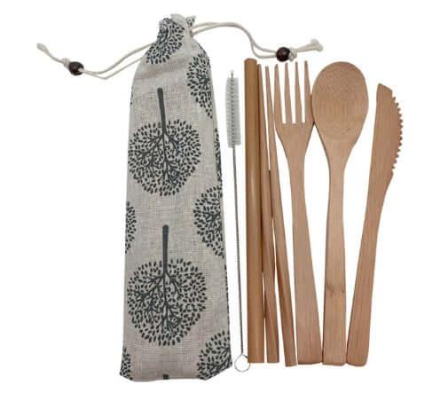 Bamboo Utensils Wooden Travel Cutlery Set | GREENCHOICE