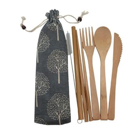 Bamboo Utensils Wooden Travel Cutlery Set | GREENCHOICE