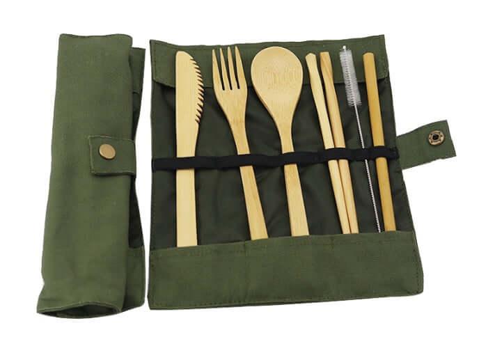 Bamboo Utensils Wooden Travel Cutlery Set | GREENCHOICE