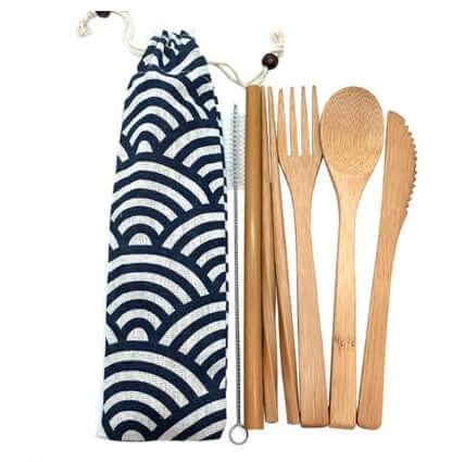 Bamboo Utensils Wooden Travel Cutlery Set | GREENCHOICE