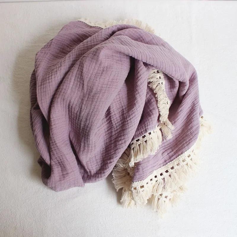 Organic Cotton Baby Tassel Blanket | GREENCHOICE