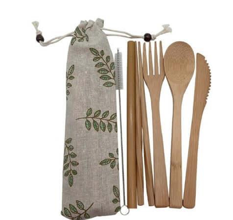 Bamboo Utensils Wooden Travel Cutlery Set | GREENCHOICE