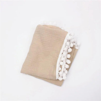 Organic Cotton Baby Tassel Blanket | GREENCHOICE